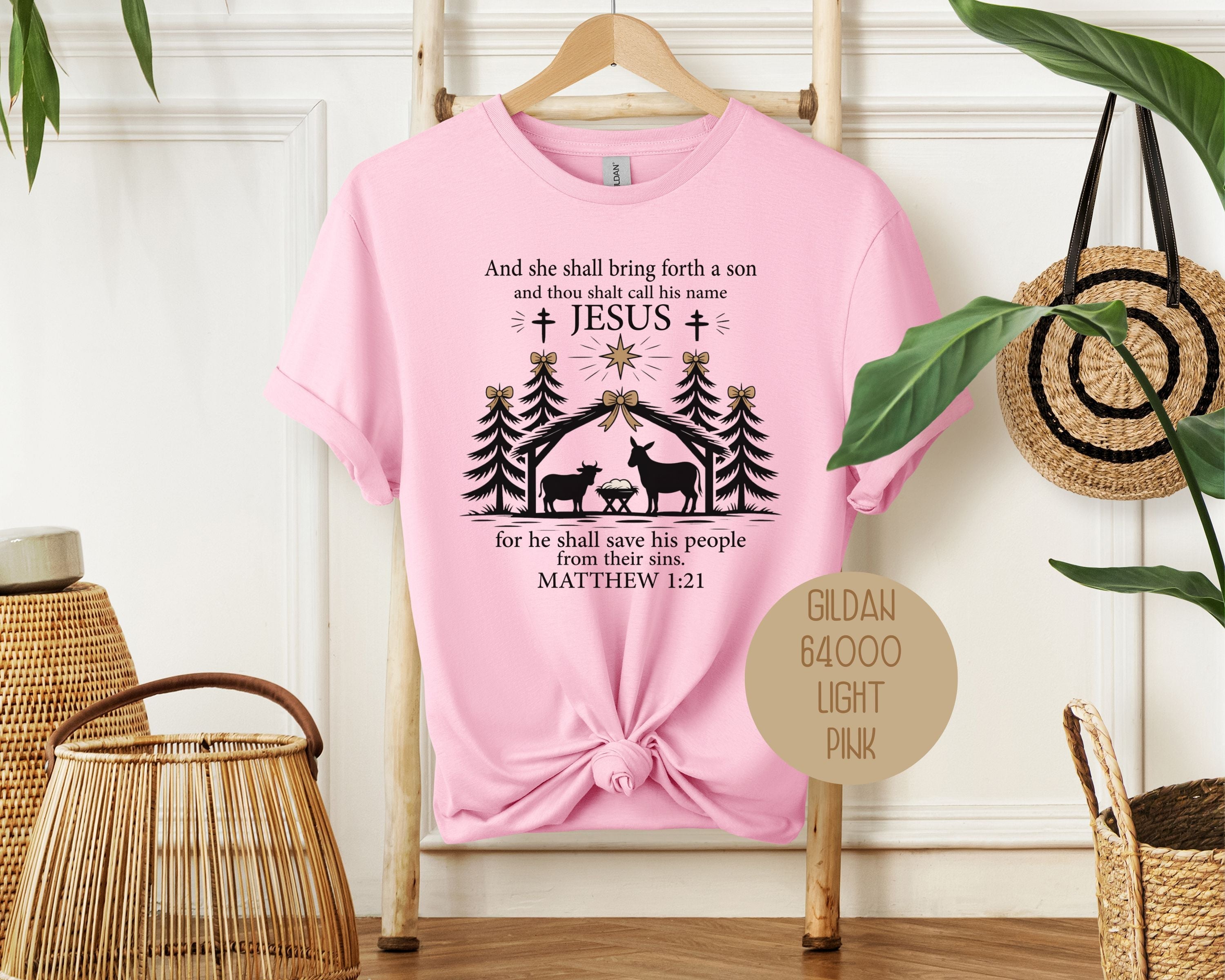 True Story Christmas Nativity Matthew 1:21 Bible Verse Shirt