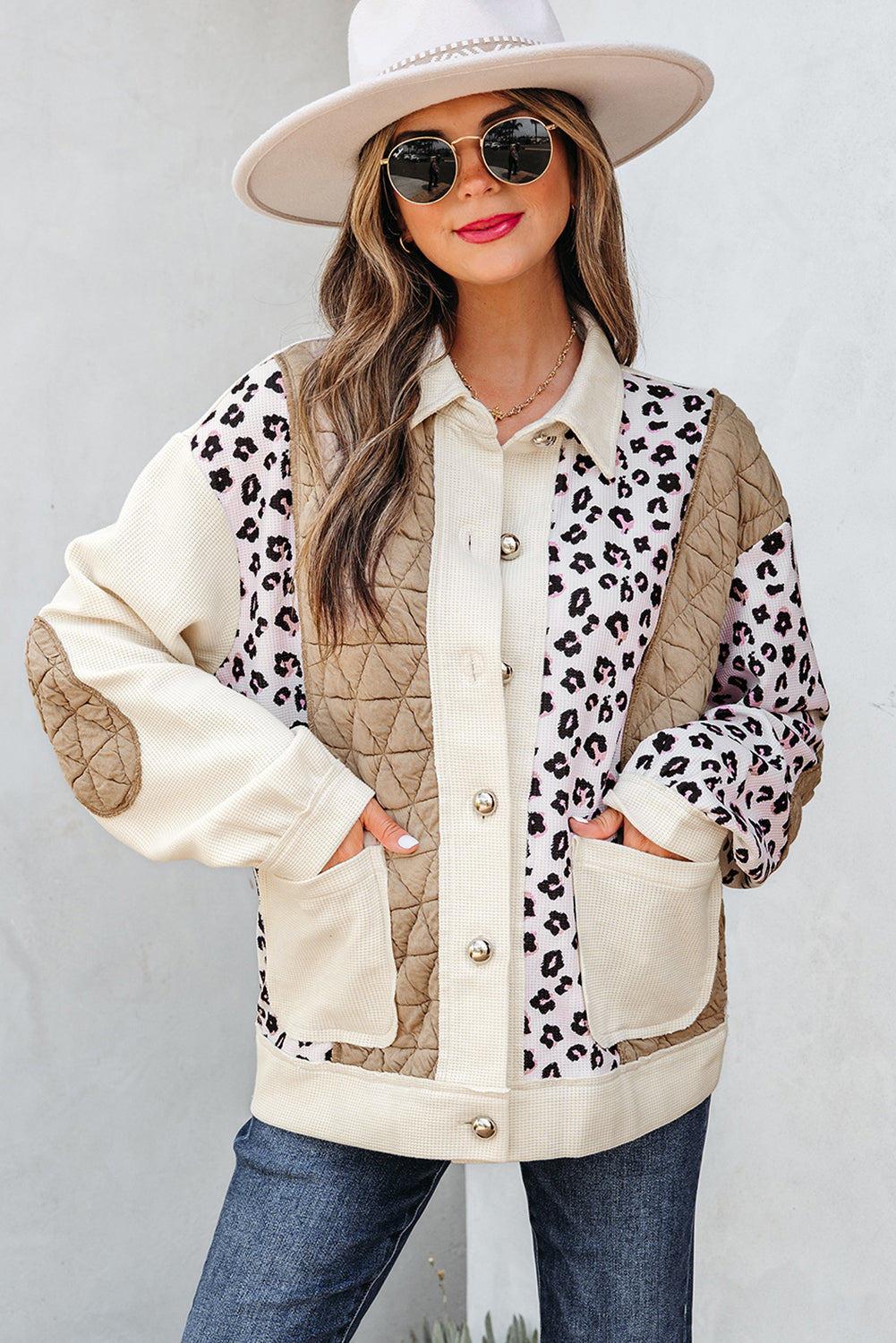 Novaza Quilted Patchwork Front Jacket